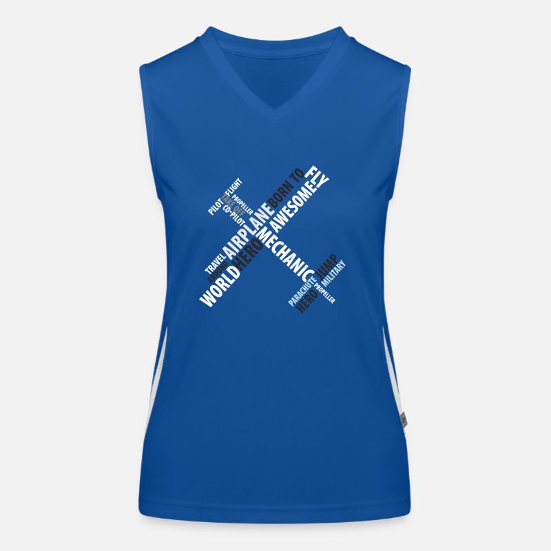 Flugzeug Funktionelles Kontrast-Tank Top für Frauen