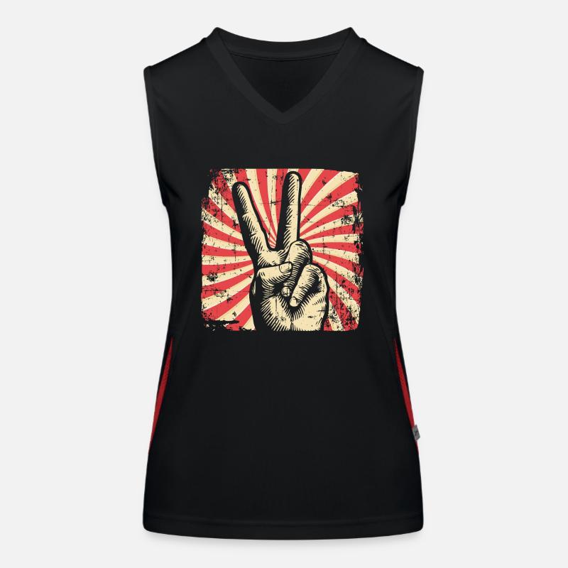 Peace Peace Movement Women's Functional Contrast Tank Top