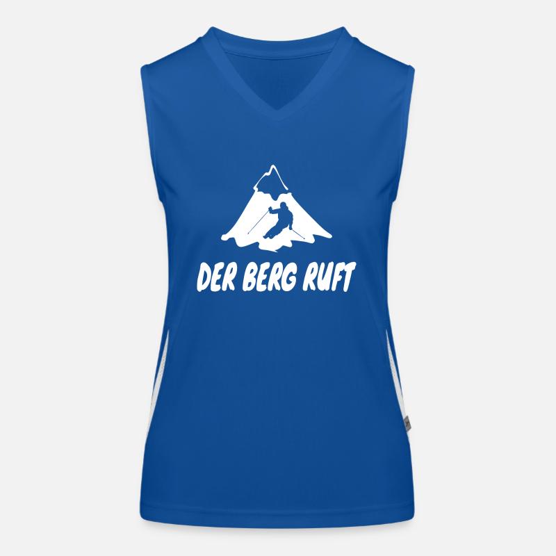 Skifahren - Der Berg ruft Funktionelles Kontrast-Tank Top für Frauen