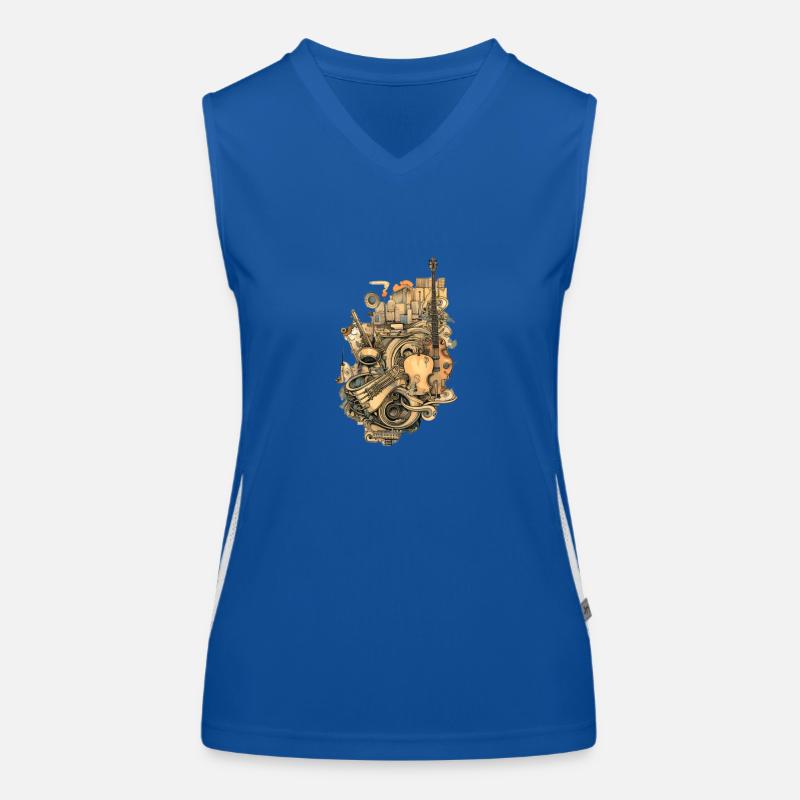 Music Instruments Women's Functional Contrast Tank Top