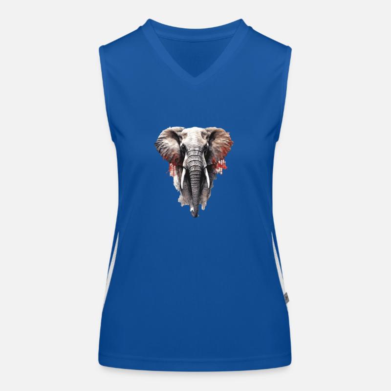 Elefant Funktionelles Kontrast-Tank Top für Frauen