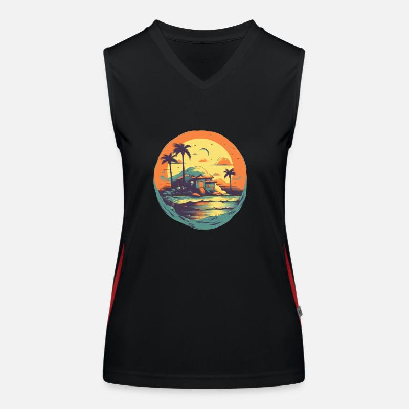 Plage Débardeur respirant contrasté Femme