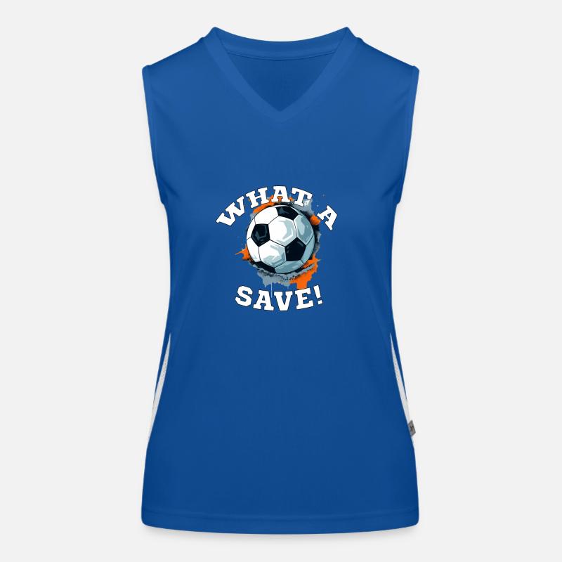 Fußball ball - What a Save! Funktionelles Kontrast-Tank Top für Frauen