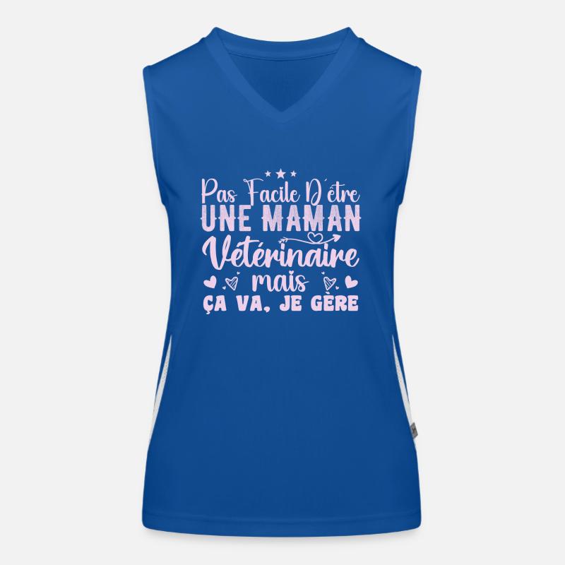 Mama Tierarzt Geschenkidee Beruf Zitat Funktionelles Kontrast-Tank Top für Frauen