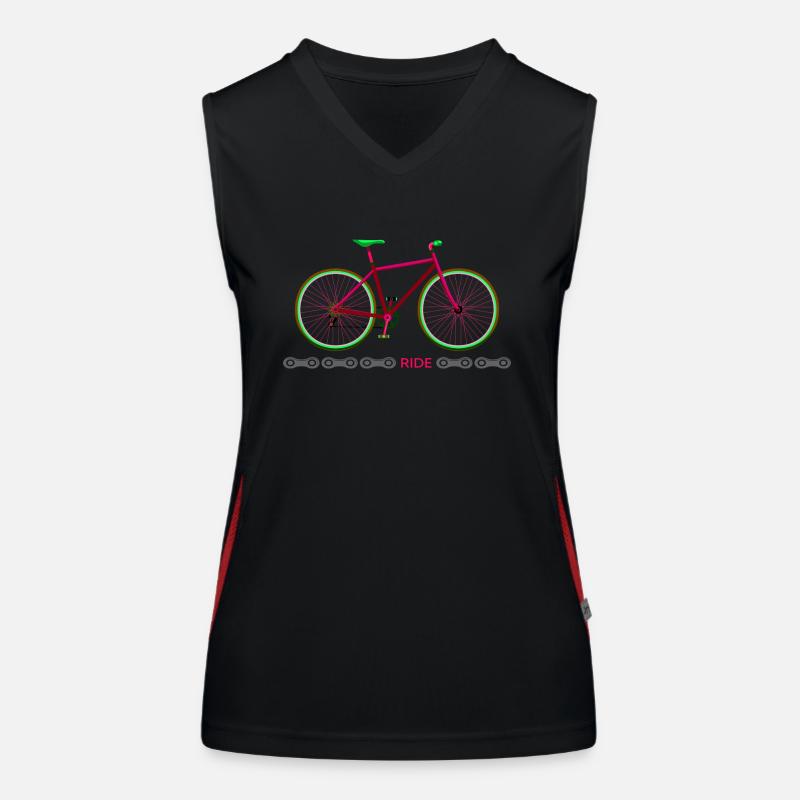 Vélo Cycliste Vélo sans roues Débardeur respirant contrasté Femme