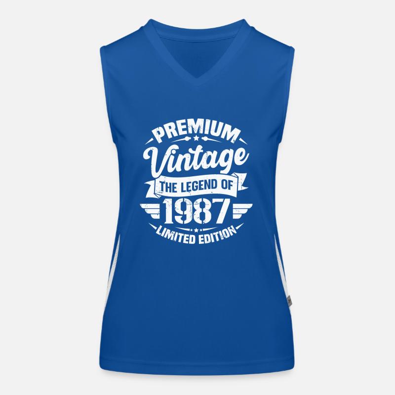 Vintage 1987 Limitierte Auflage Funktionelles Kontrast-Tank Top für Frauen