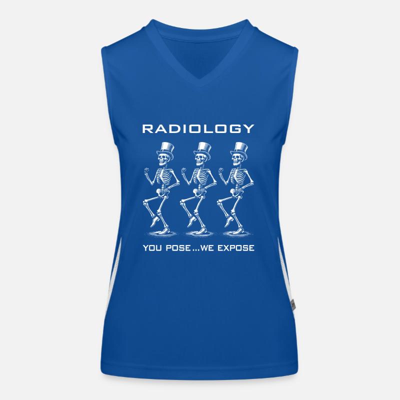 Dancing skeletons funny radiologist saying Women's Functional Contrast Tank Top