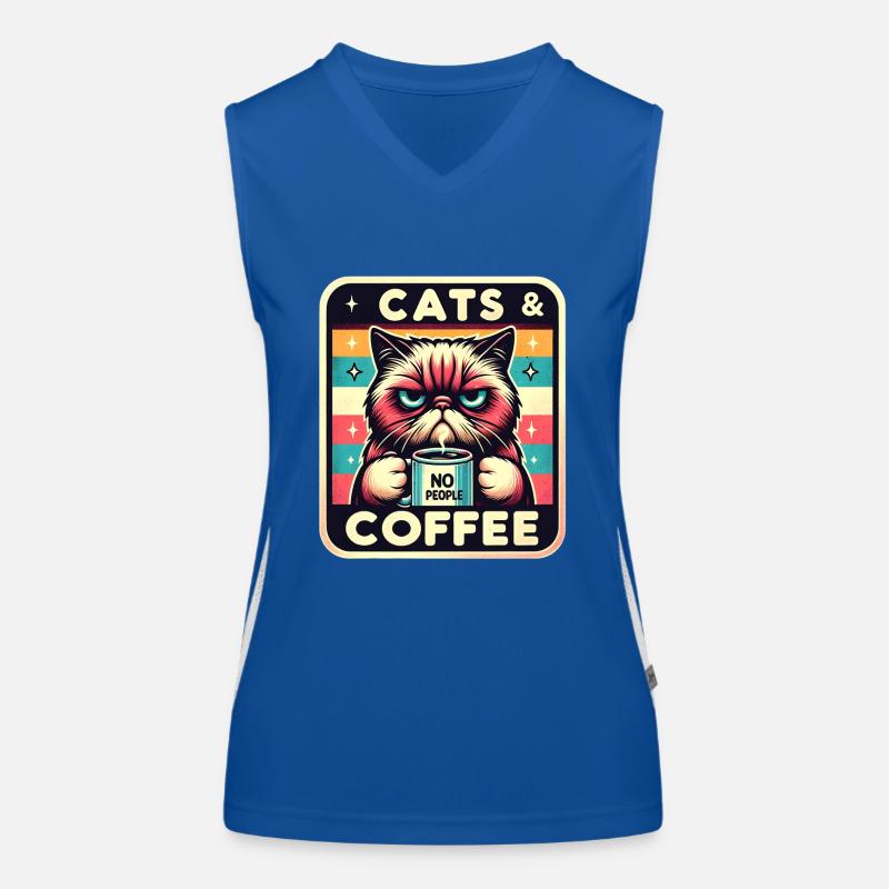 Le chat et le café, pas les gens Débardeur respirant contrasté Femme