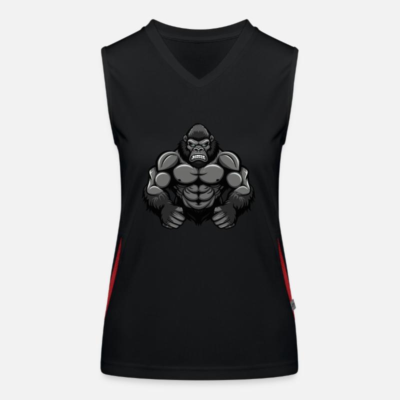 Musculation Gorilla Muscles Musculation Débardeur respirant contrasté Femme