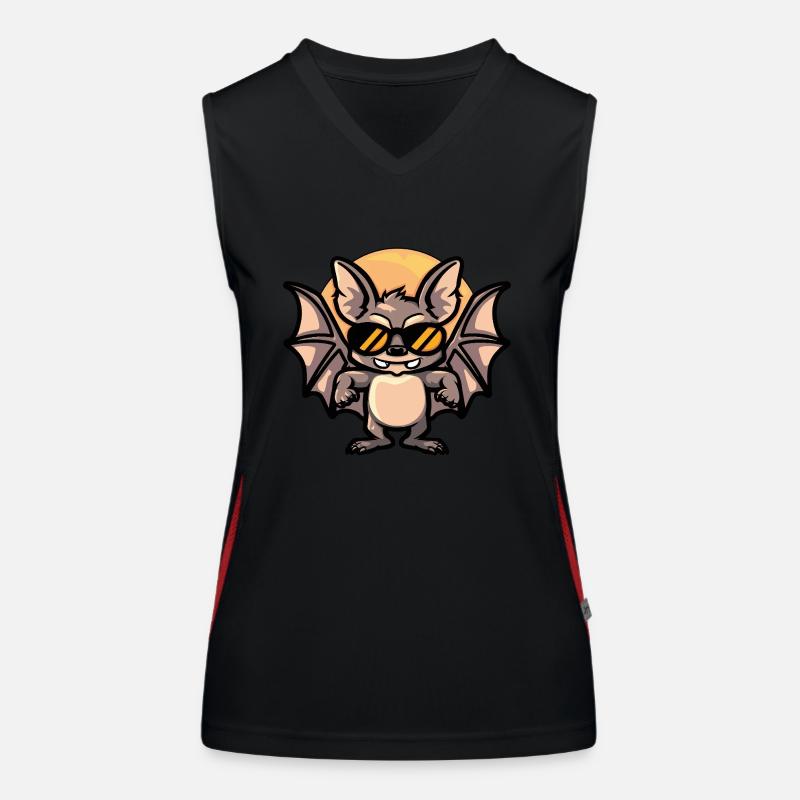 Fledermaus Cool Tier Funktionelles Kontrast-Tank Top für Frauen