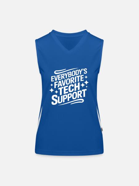 Technischer Support Computerfreak Nerd - Funktionelles Kontrast-Tank Top für Frauen - Royal/Weiß - Vorne