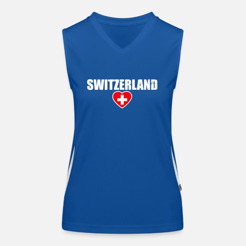 Suisse Vintage Drapeau Suisse Débardeur respirant contrasté Femme
