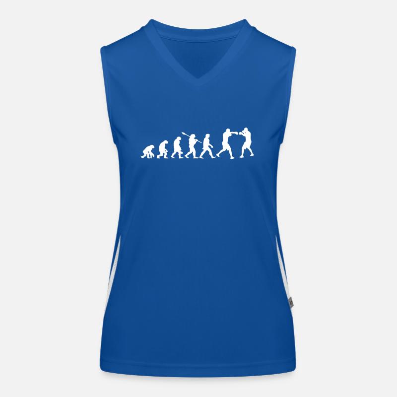 Évolution De La Boxe | Cadeau Boxeur Débardeur respirant contrasté Femme