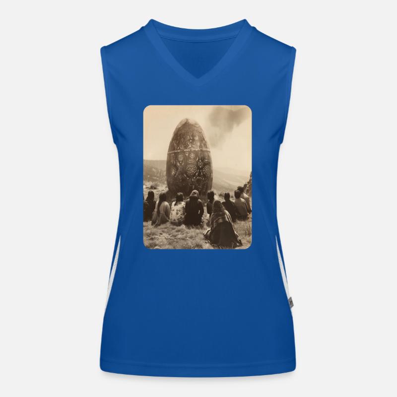 praise the egg monolith Women's Functional Contrast Tank Top