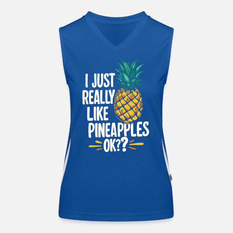 Ananas Fruit tropical hawaïen Débardeur respirant contrasté Femme
