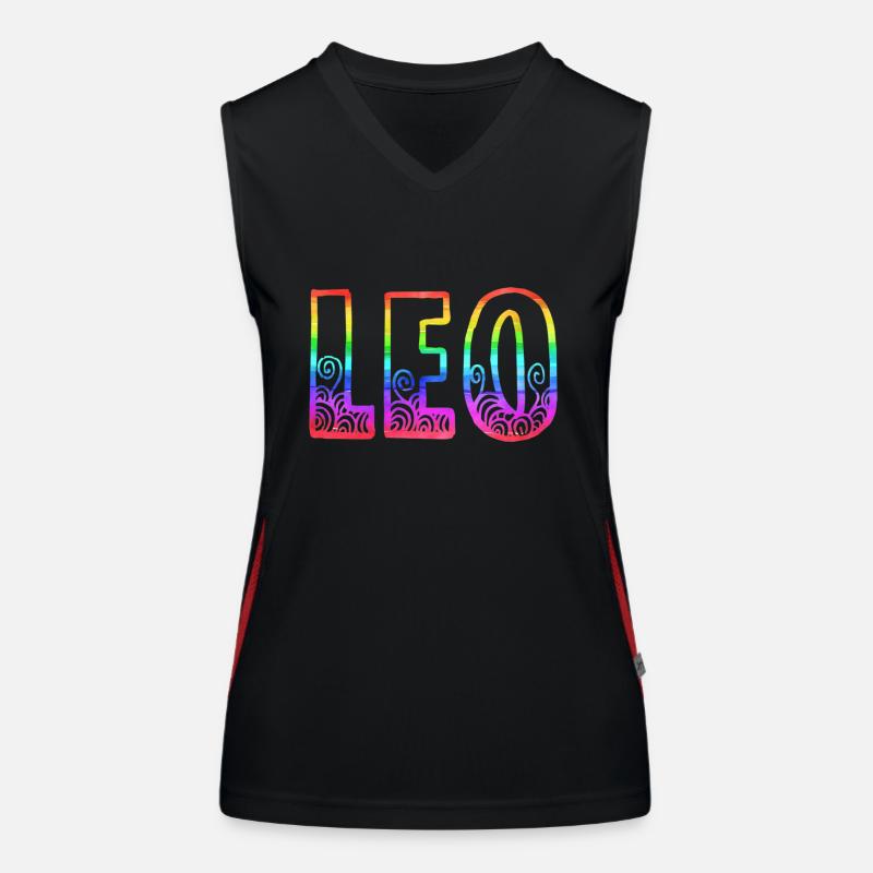 leo rs regenbogen Funktionelles Kontrast-Tank Top für Frauen