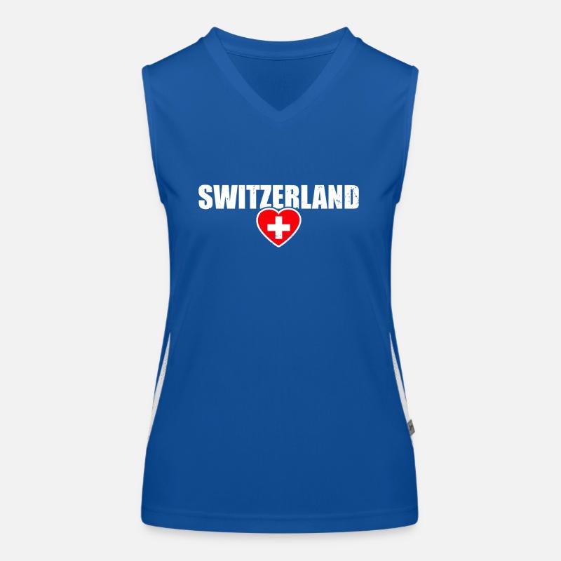 Suisse Vintage Drapeau Suisse Débardeur respirant contrasté Femme