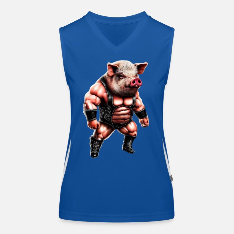 Cochon lutteur Débardeur respirant contrasté Femme
