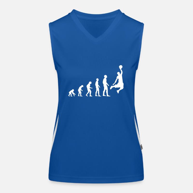 Basketball Evolution Funktionelles Kontrast-Tank Top für Frauen