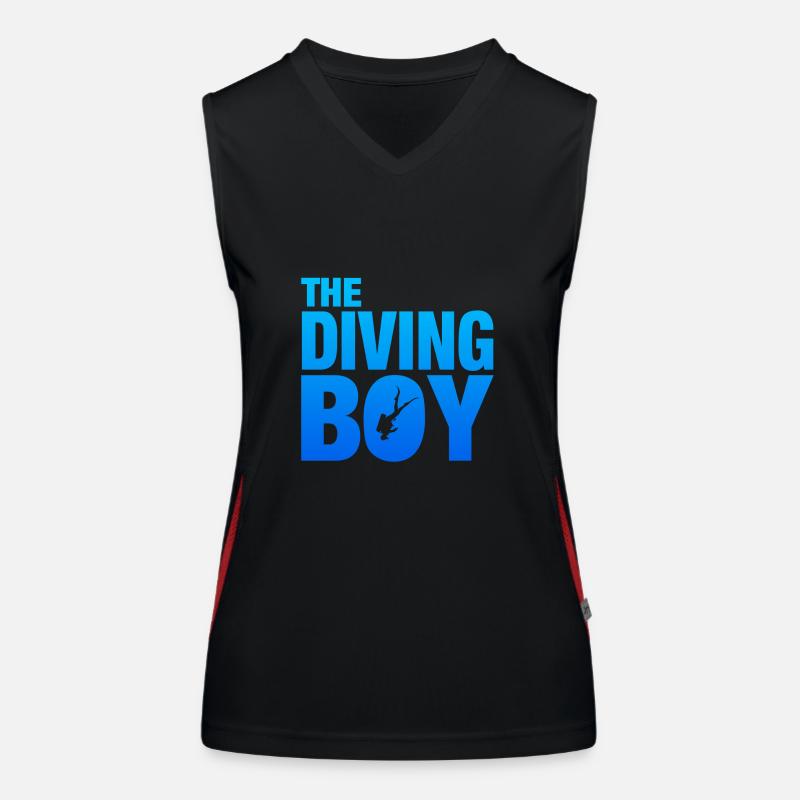 Diving, Tauchen Funktionelles Kontrast-Tank Top für Frauen