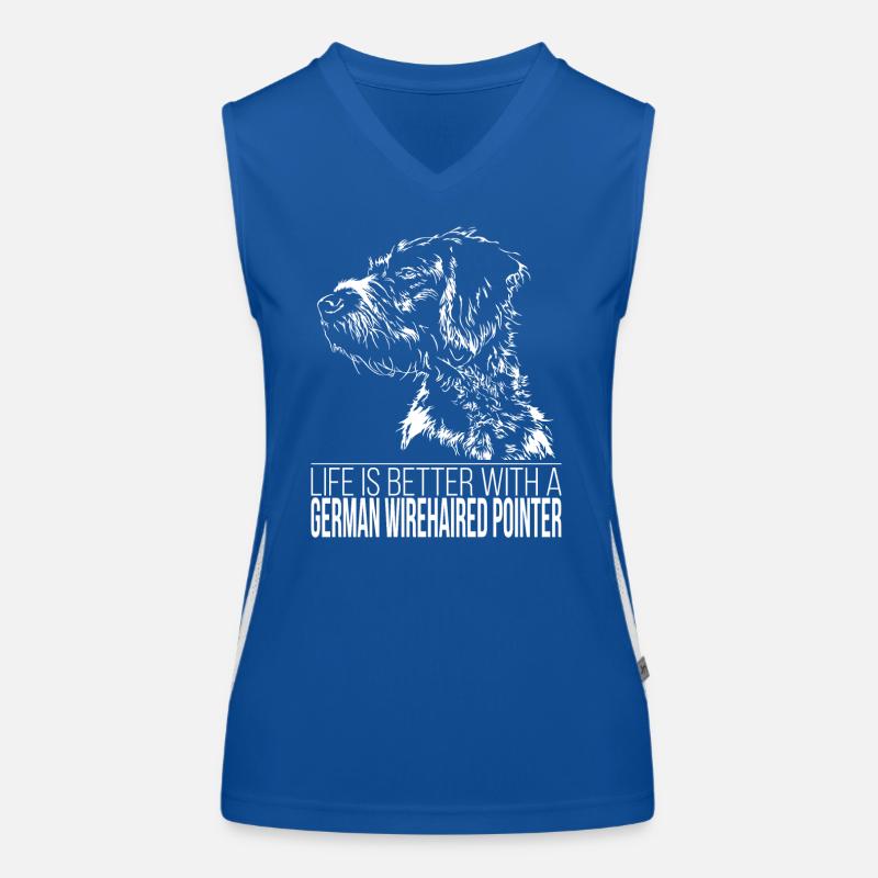 FRENCH WIREHAIRED POINTER LIFE is better Wilsigns Débardeur respirant contrasté Femme