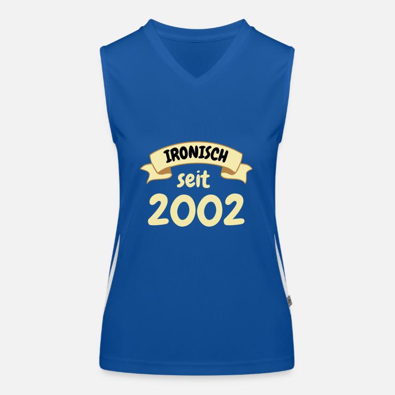 21 Jahre Geburtstag Geschenk Ironisch seit 2002 Funktionelles Kontrast-Tank Top für Frauen