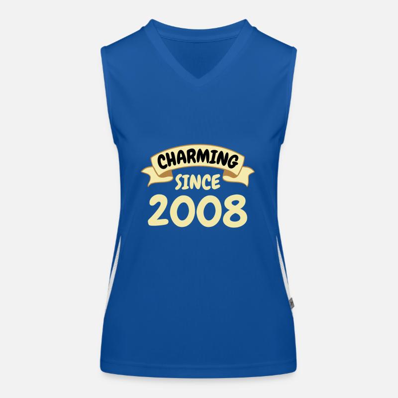 15. Geburtstag Geschenk Charmant seit 2008 Funktionelles Kontrast-Tank Top für Frauen
