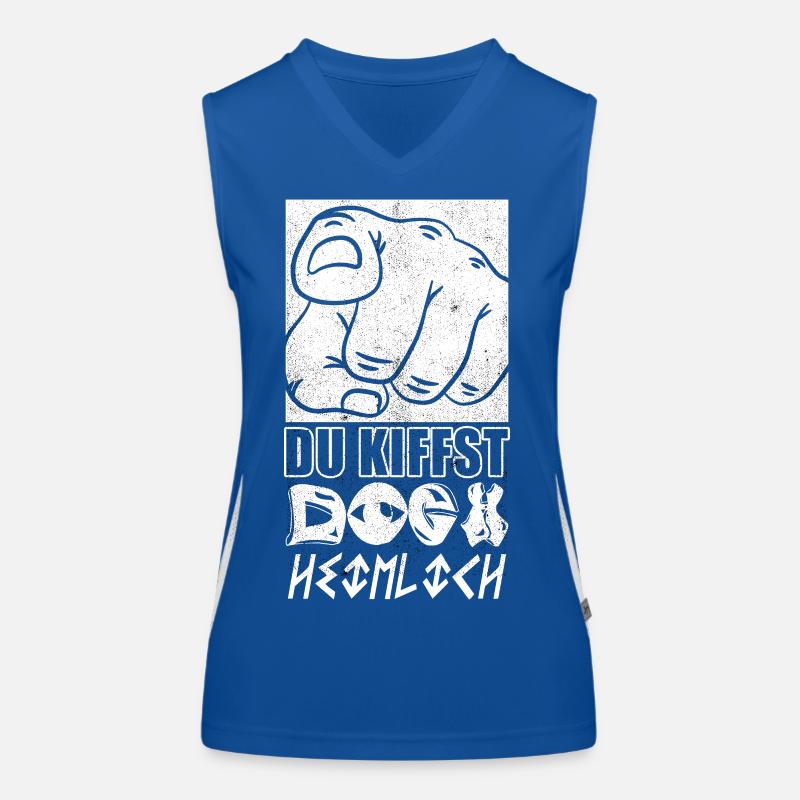 Du Kiffst doch Heimlich Funktionelles Kontrast-Tank Top für Frauen