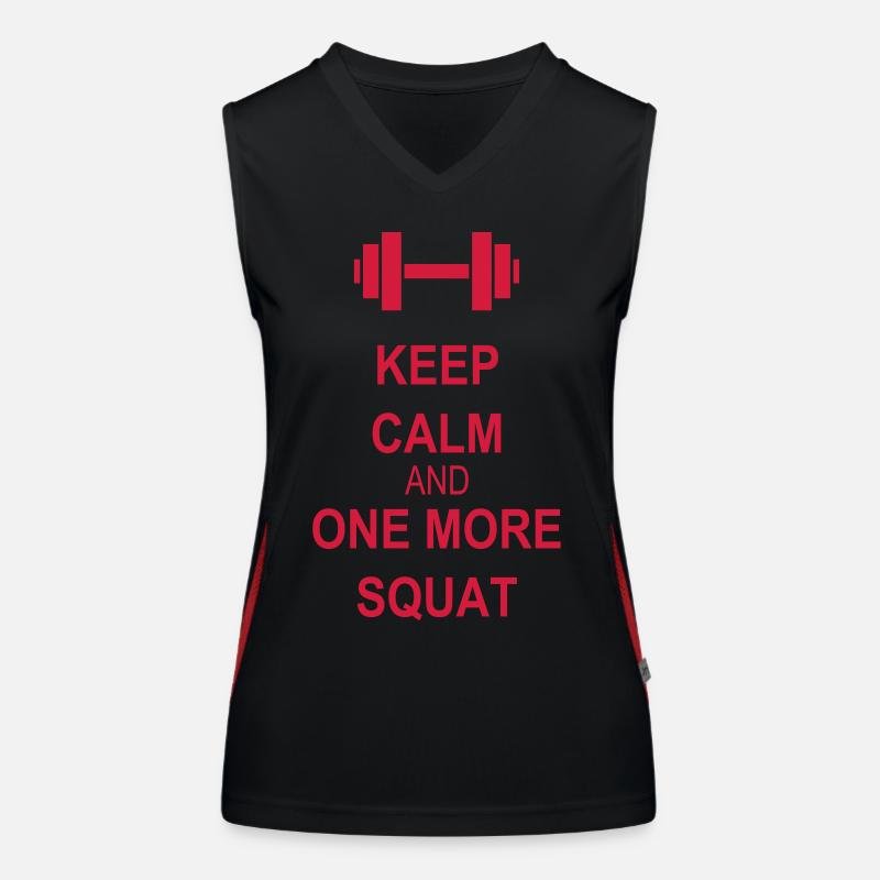 Keep calm and squat Funktionelles Kontrast-Tank Top für Frauen