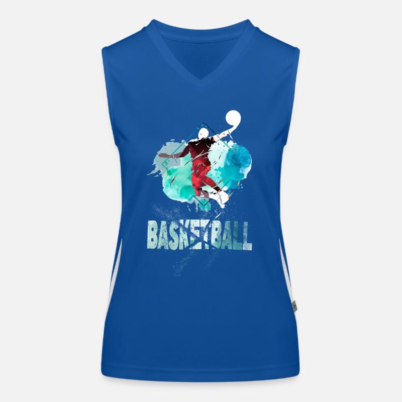 Basketteur Basketteur Dunking Splash Coloré Débardeur respirant contrasté Femme