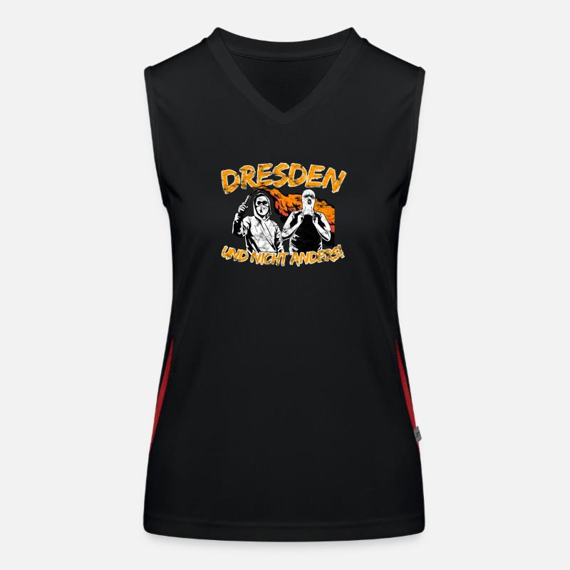Dresden und nicht anders UPDATE Funktionelles Kontrast-Tank Top für Frauen