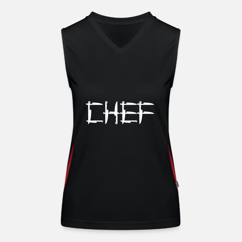 Kochmesser-Fachmann-Koch Funny Gift Idea Funktionelles Kontrast-Tank Top für Frauen