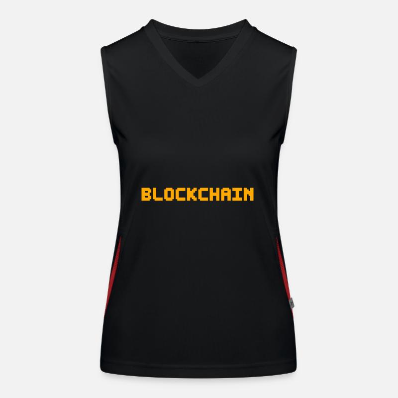Blockchain Pixel Women's Functional Contrast Tank Top