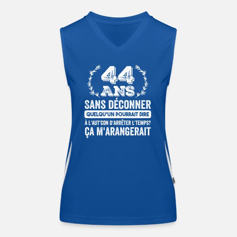 44 Ans Sans Déconner Cadeau D'anniversaire 44ans Débardeur respirant contrasté Femme