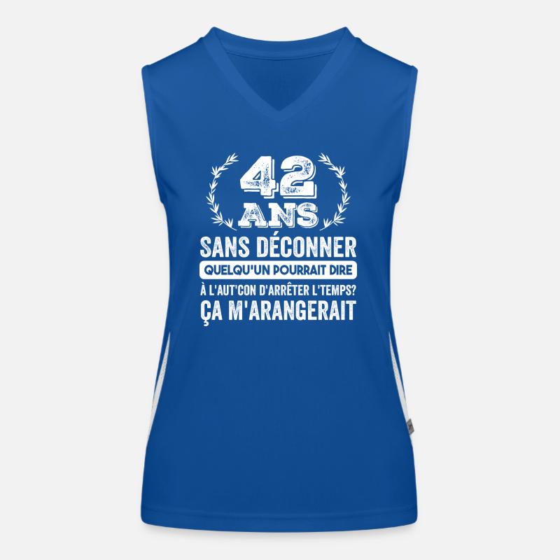 42 Ans Sans Déconner Cadeau D'anniversaire 42ans Débardeur respirant contrasté Femme