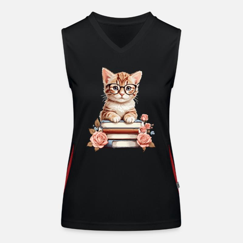 Bébé chat intelligent Débardeur respirant contrasté Femme