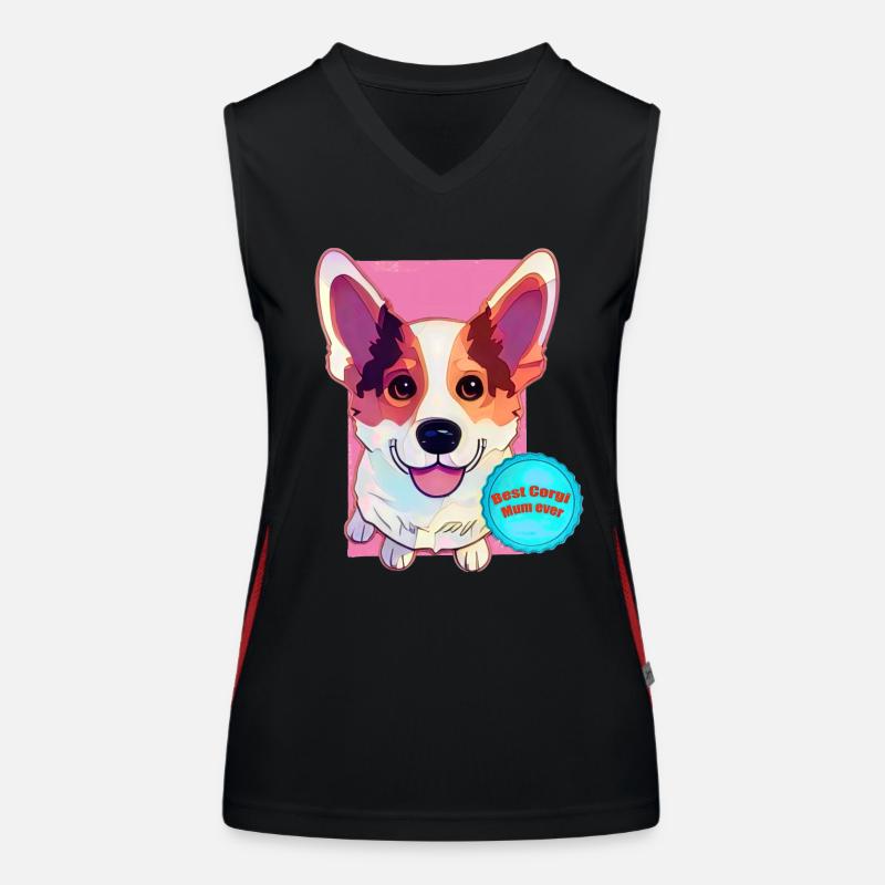 Meilleure maman Corgi Débardeur respirant contrasté Femme