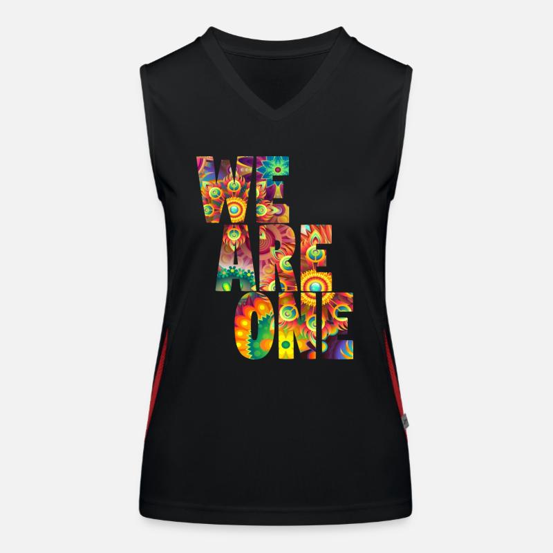 Goa Psytrance Funktionelles Kontrast-Tank Top für Frauen