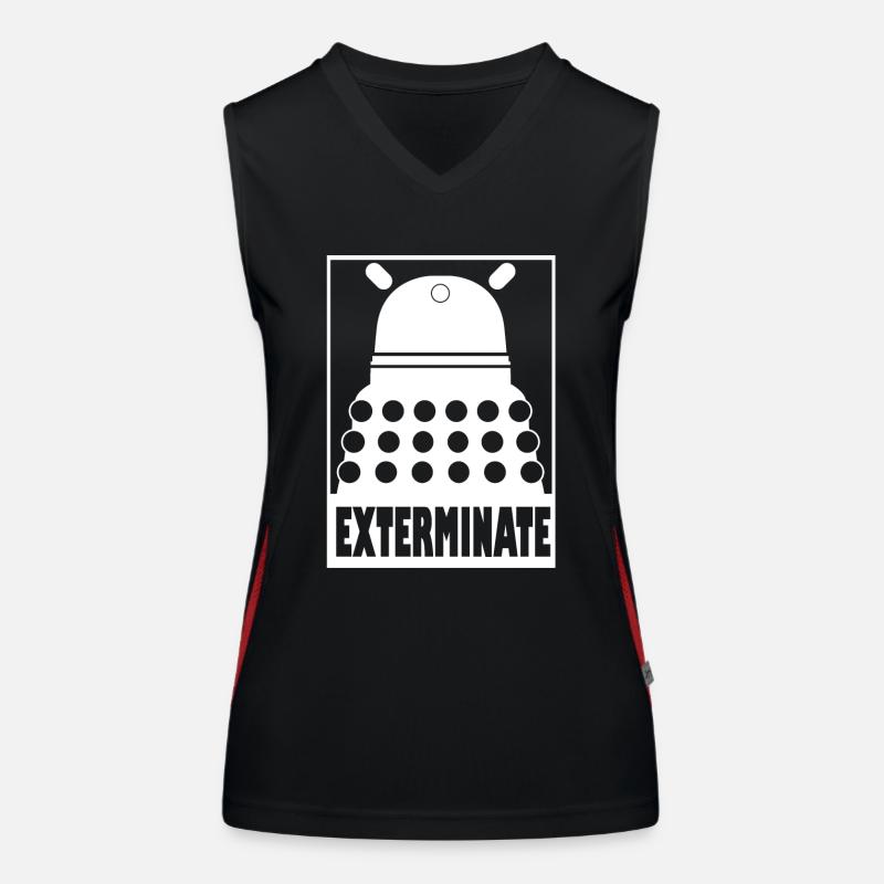Exterminate - Women's Functional Contrast Tank Top - black/red