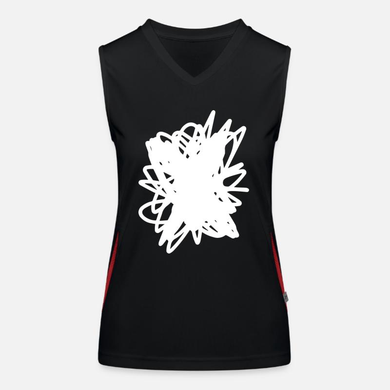 Scribble Spot Scribble - Women's Functional Contrast Tank Top - black/red