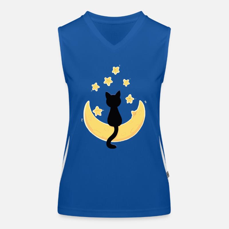 Chat lune Débardeur respirant contrasté Femme