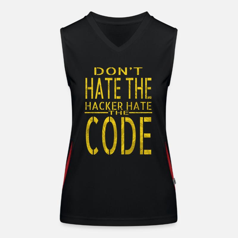 bday birthday present idea hack out hacking coder Funktionelles Kontrast-Tank Top für Frauen