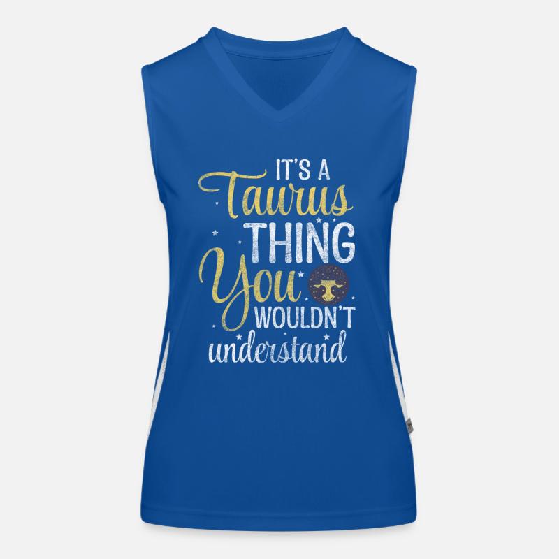 Stier Erde Symbol Funktionelles Kontrast-Tank Top für Frauen