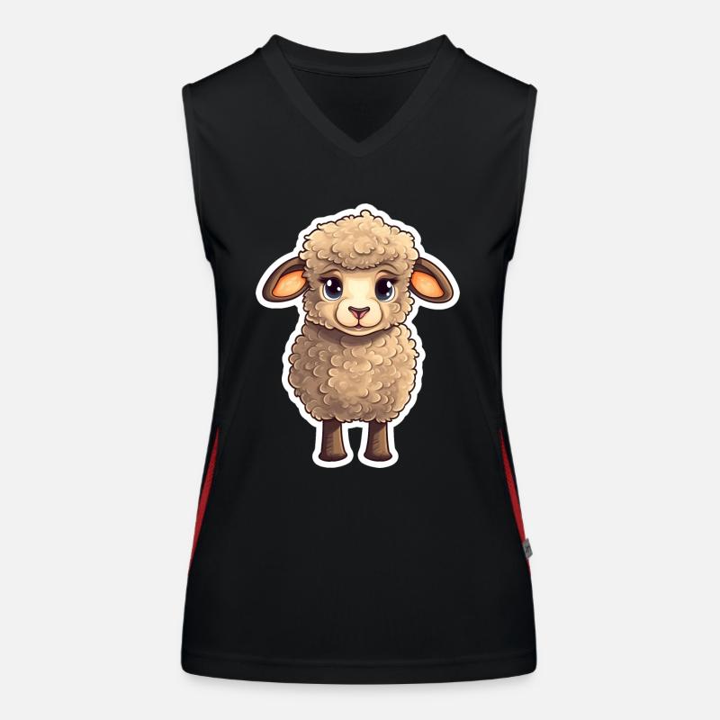 Sheep - Women's Functional Contrast Tank Top - black/red