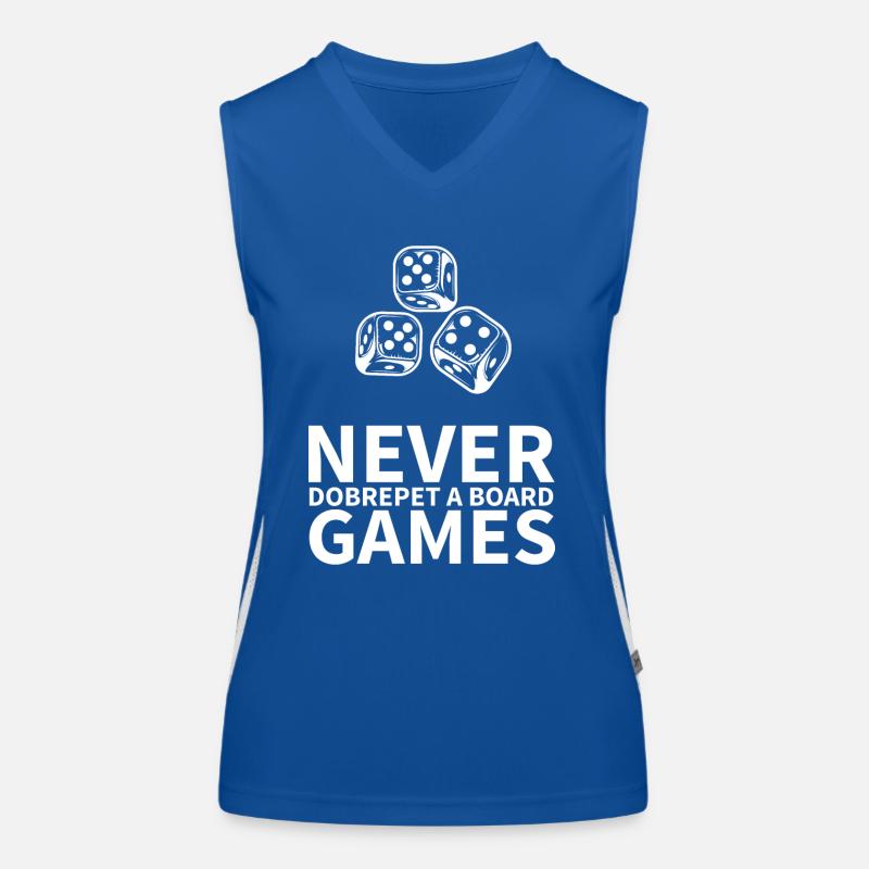 boardgame chess backgammon game night Funktionelles Kontrast-Tank Top für Frauen
