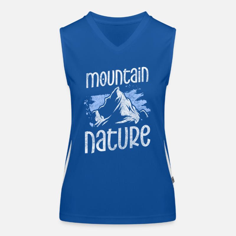 Baum Berg Waldtier Funktionelles Kontrast-Tank Top für Frauen