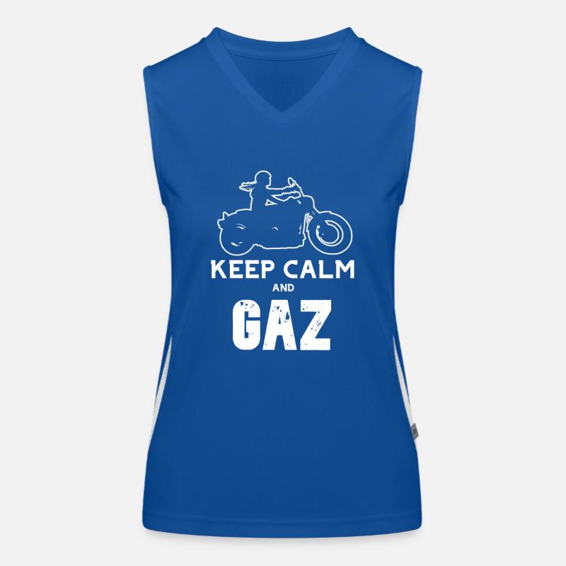 Keep calm and GAAAZZZZZ Débardeur respirant contrasté Femme