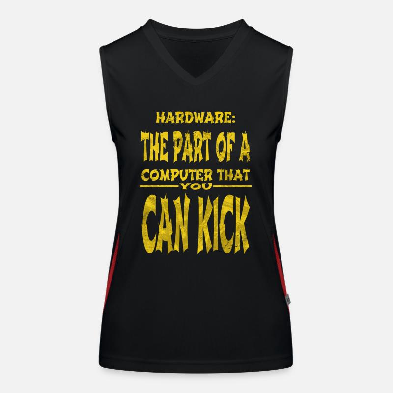 informatics computer humour present idea Women's Functional Contrast Tank Top