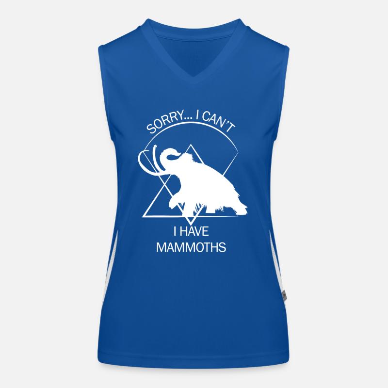 Lustiges Mammut Steinzeit Eiszeit Design Urzeit Funktionelles Kontrast-Tank Top für Frauen