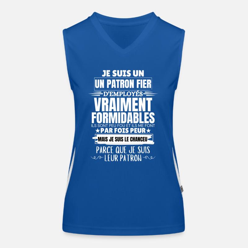 Ich bin stolzer Chef der Mitarbeiter Funktionelles Kontrast-Tank Top für Frauen